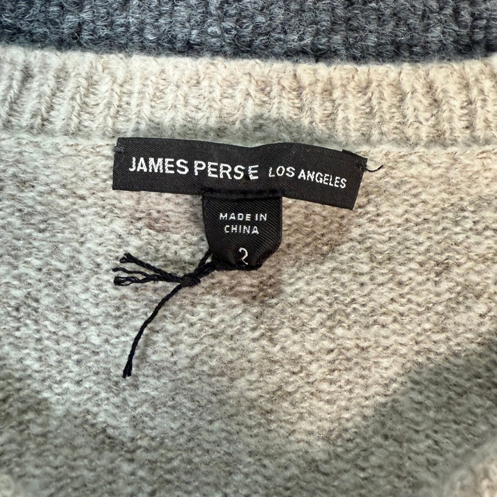 James Perse 100% Cashmere Crewneck Sweater Oatmeal Beige Size 2 US Medium - Picture 3 of 7